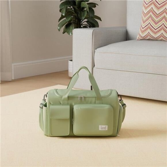 Sports Gym Bag with Shoes Compartment - Green - Picture 8 of 12